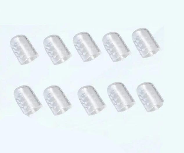 10Pcs Transparent Toe Covers for Women,Breathable Silicone Anti-Friction Toe Protector Clear Gel Little Toe Protectors Toe Sleeves for Blisters,Bunion Pads,Foot Health,Health and Household