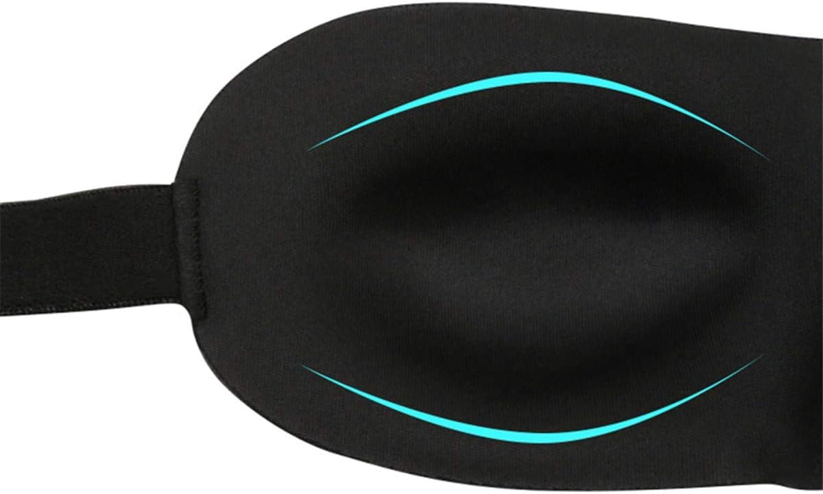 1Pc Black Sleep Mask 3D Sleeping Masks Eye Mask,Soft Silk Lightweight,Comfortable and Adjustable for Travel,Sleeping Masks,Easy to Carry,Sleep Masks and Snoring Health and Household,Sleep and Snoring