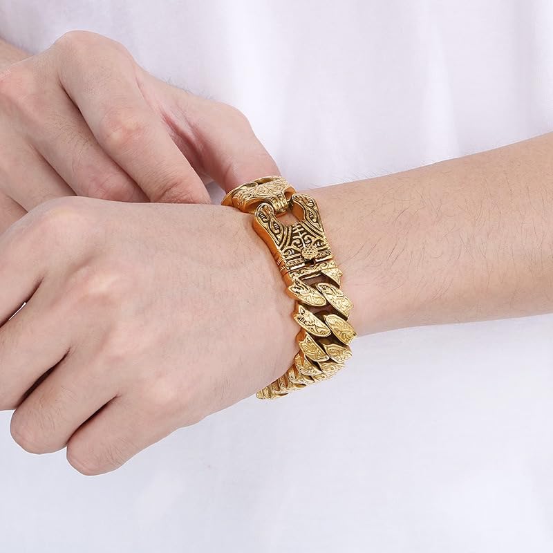 18K Gold Mesh Cuban Bracelet, Fashion Accessory, Suitable for Both Men and Women, Birthday Gift, Hip-hop Jewelry, Solid Tennis Bracelet, Miami style Christmas gift