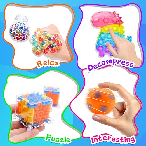 1000pcs Party Favors Goodie Bags for Kids, Fidget Toys Pack, Stocking Pinata Stuffers, Birthday Gifts, Classroom Prize, Treasure Box, Carnival Prizes, Easter Eggs Fillers