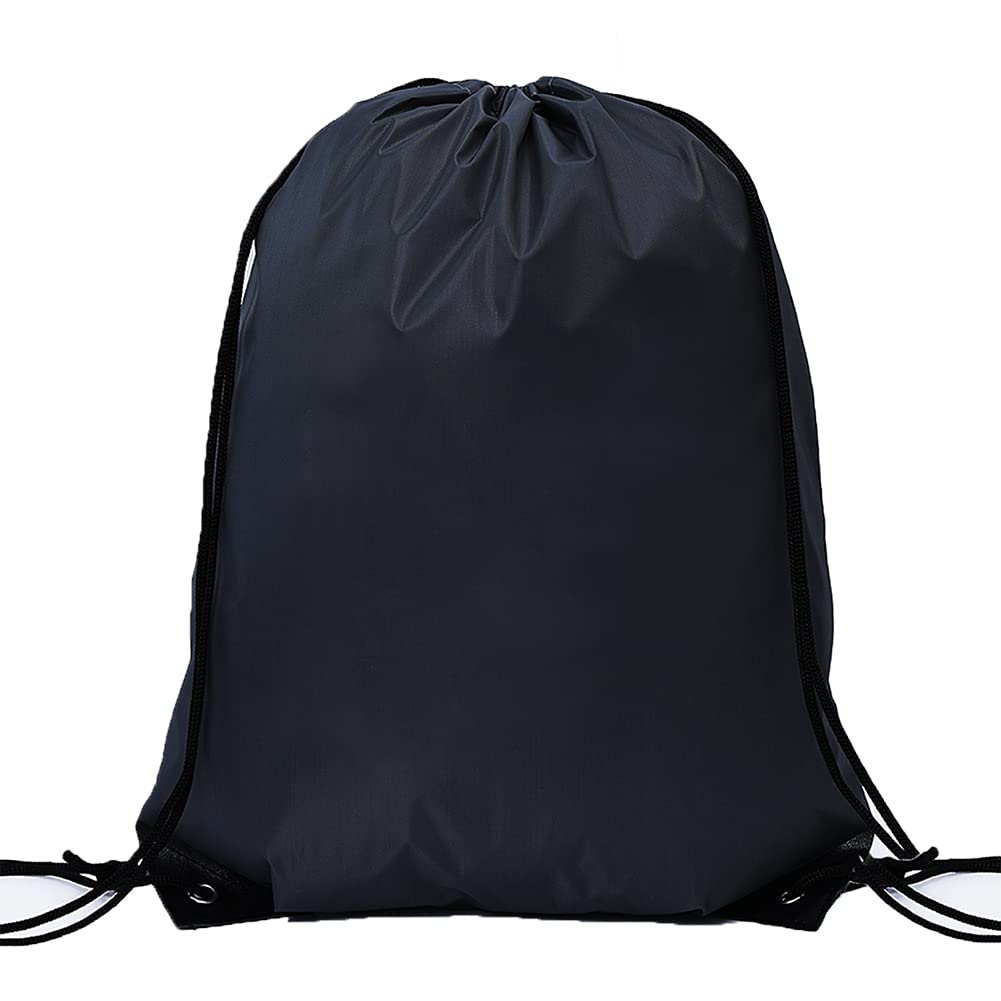 30 Pcs Drawstring Bags Bulk, Polyester Draw String Bags, Gym Sports Cinch Bag Drawstring Backpack for Women Men, Black