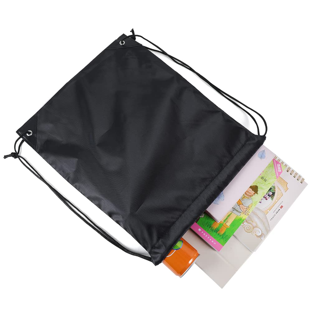 30 Pcs Drawstring Bags Bulk, Polyester Draw String Bags, Gym Sports Cinch Bag Drawstring Backpack for Women Men, Black