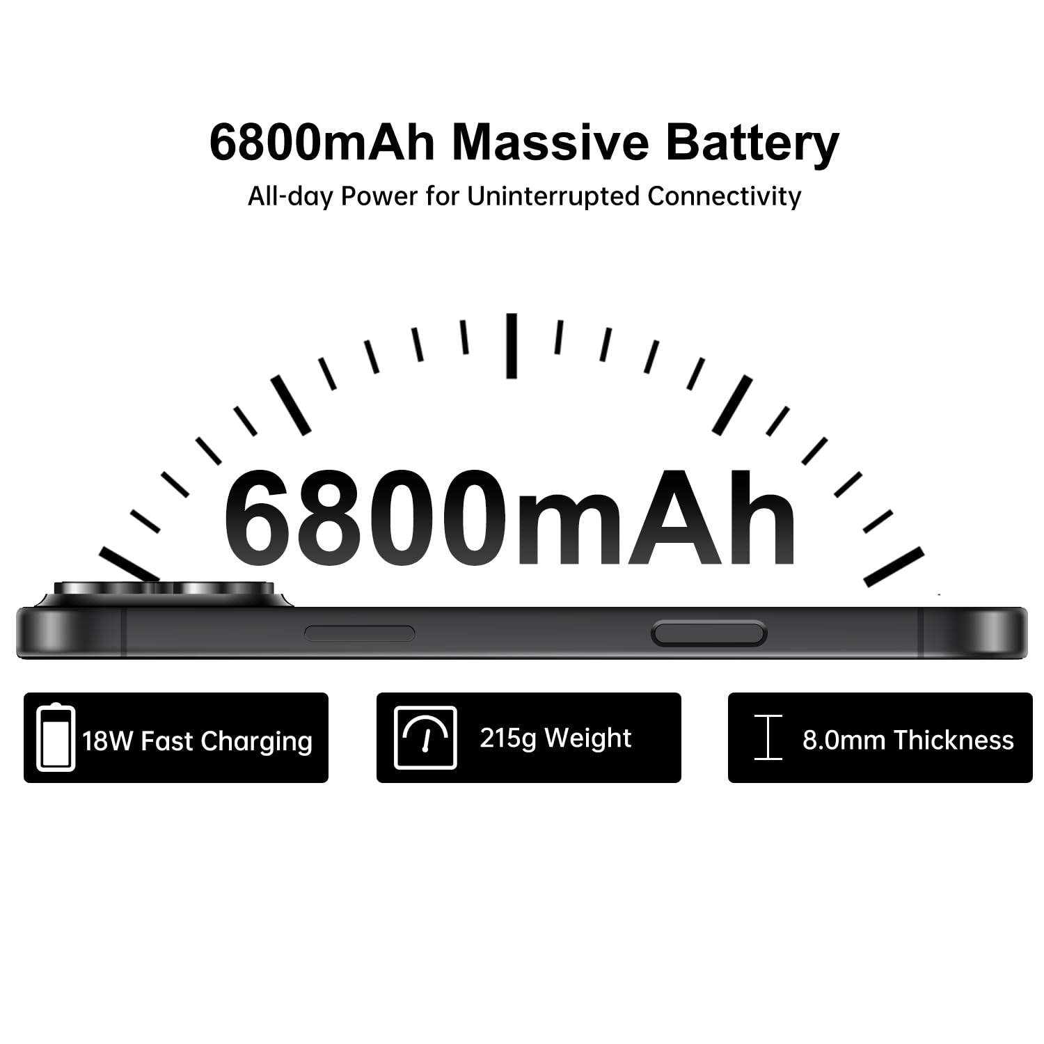 16PROMA X Unlocked Smartphone 6.9" HD Screen 6+256GB Smartphone with 128G Memory Card New System 6800mAh Long Battery Dual SIM/Fingerprint Lock/Face ID/GPS (Black)