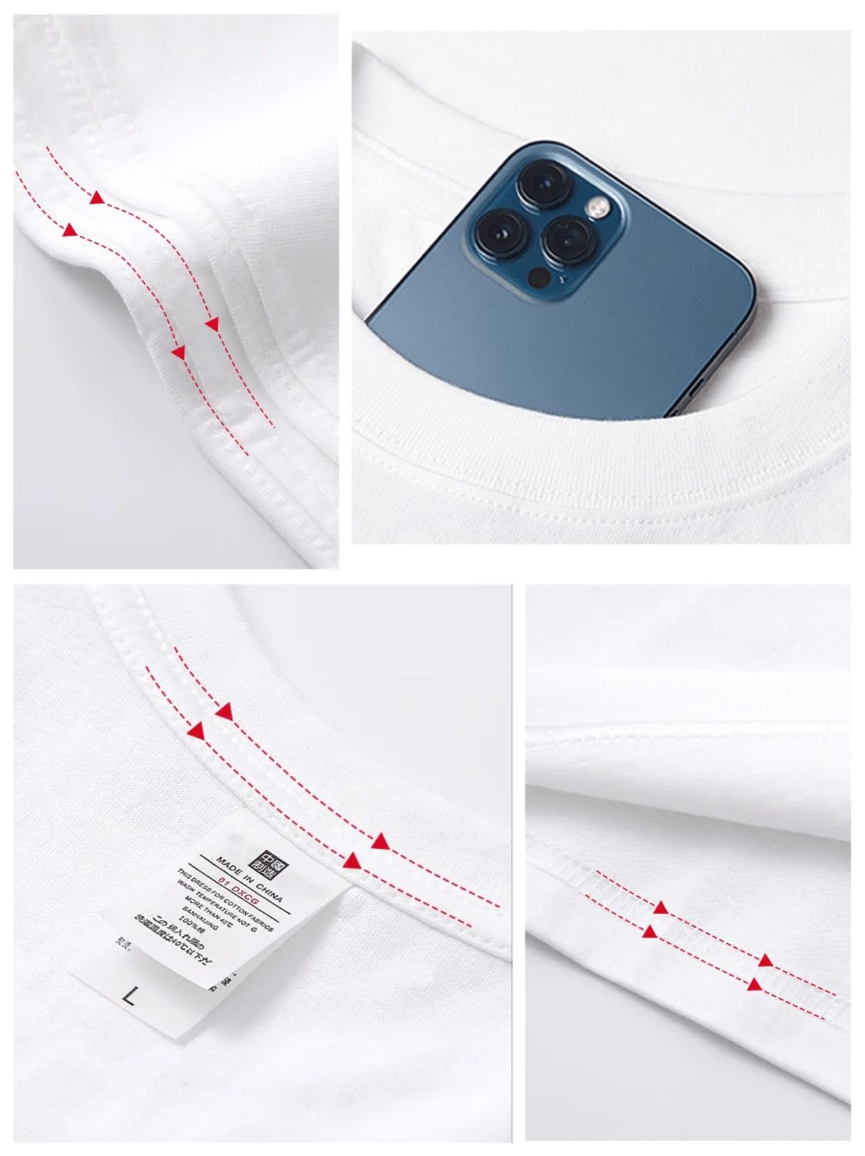 100% Cotton White Basic T Shirts for Women, Crew Neck Short Sleeve Shirts, Loose Fit Plain Workout Tshirts, Tops, Undershirts