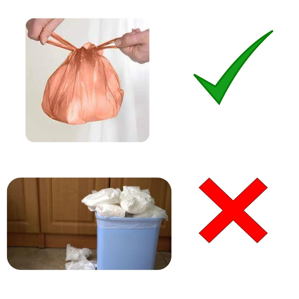 300 Pack Extra Large Incontinence Disposal Sacks | Rose Scented Adult Sanitary Sacks | Hygienic Disposal Sacks for Pads & Sanitary Products | Freshness Scented Sacks