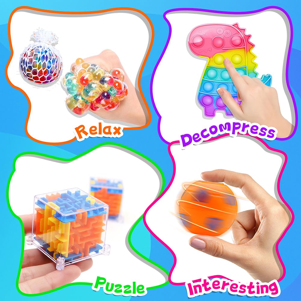 1000pcs Party Favors Goodie Bags for Kids, Fidget Toys Pack, Stocking Pinata Stuffers, Birthday Gifts, Classroom Prize, Treasure Box, Carnival Prizes, Easter Eggs Fillers