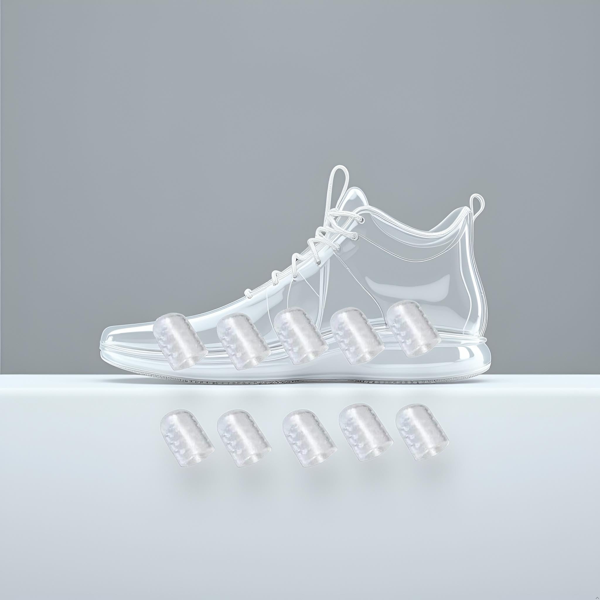 10Pcs Transparent Toe Covers for Women,Breathable Silicone Anti-Friction Toe Protector Clear Gel Little Toe Protectors Toe Sleeves for Blisters,Bunion Pads,Foot Health,Health and Household