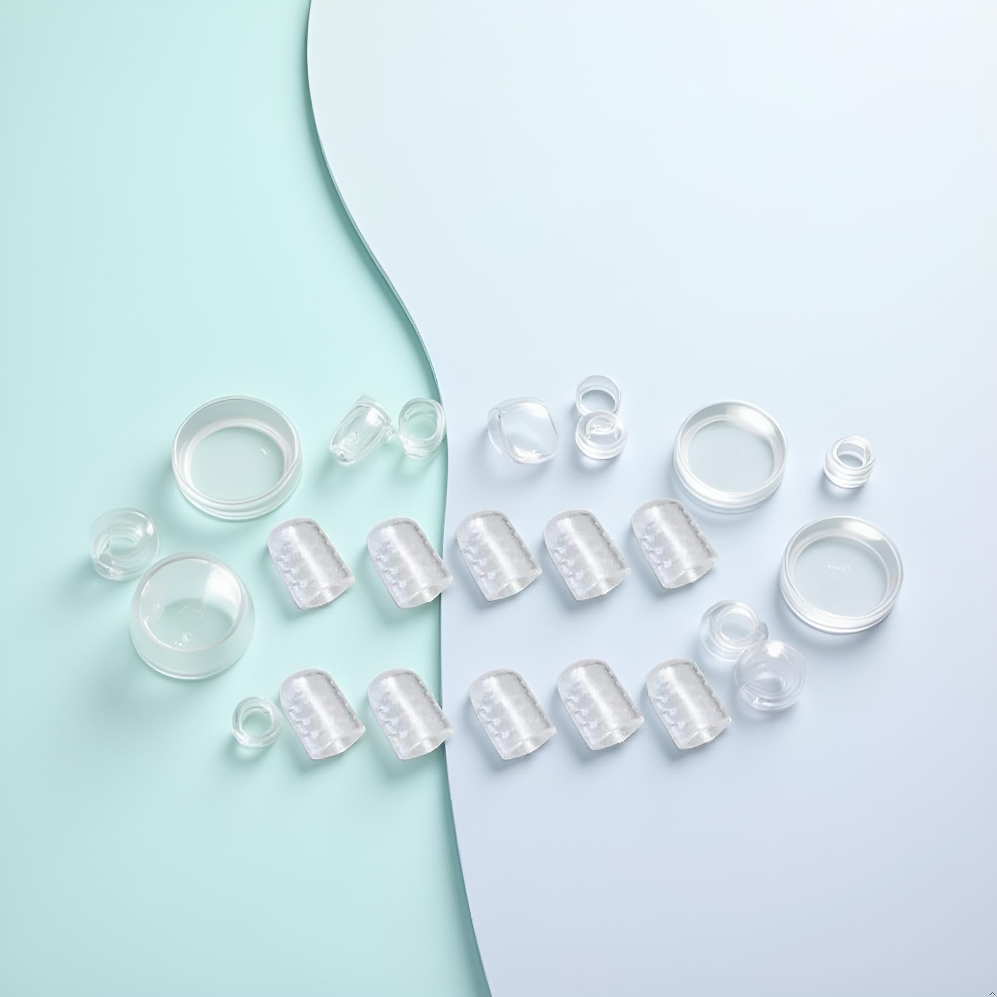 10Pcs Transparent Toe Covers for Women,Breathable Silicone Anti-Friction Toe Protector Clear Gel Little Toe Protectors Toe Sleeves for Blisters,Bunion Pads,Foot Health,Health and Household