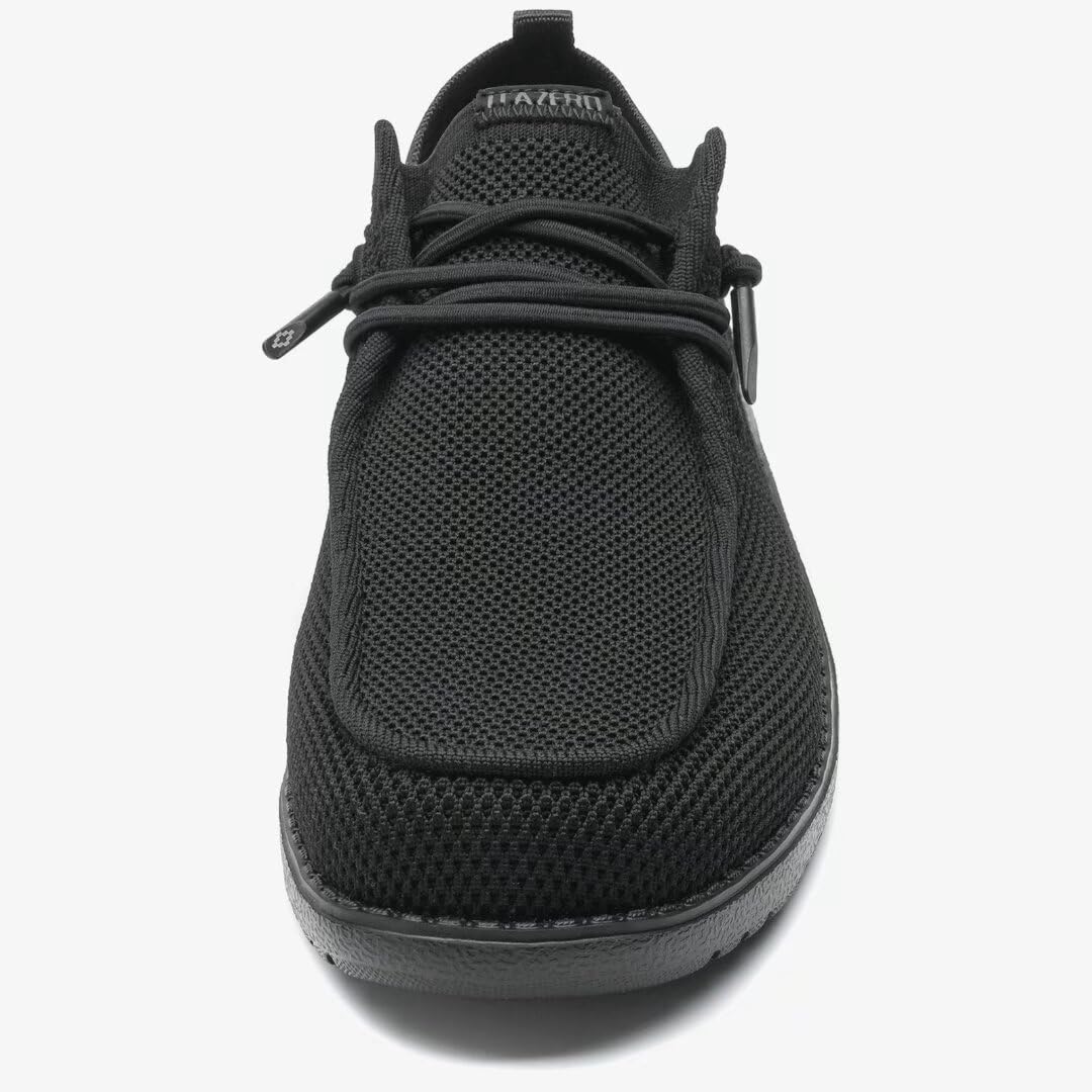 1TAZERO Wide Shoes Slip in Men Orthopedic Shoes Walking Loafers with Arch Support for Wide Fit (Black 12)