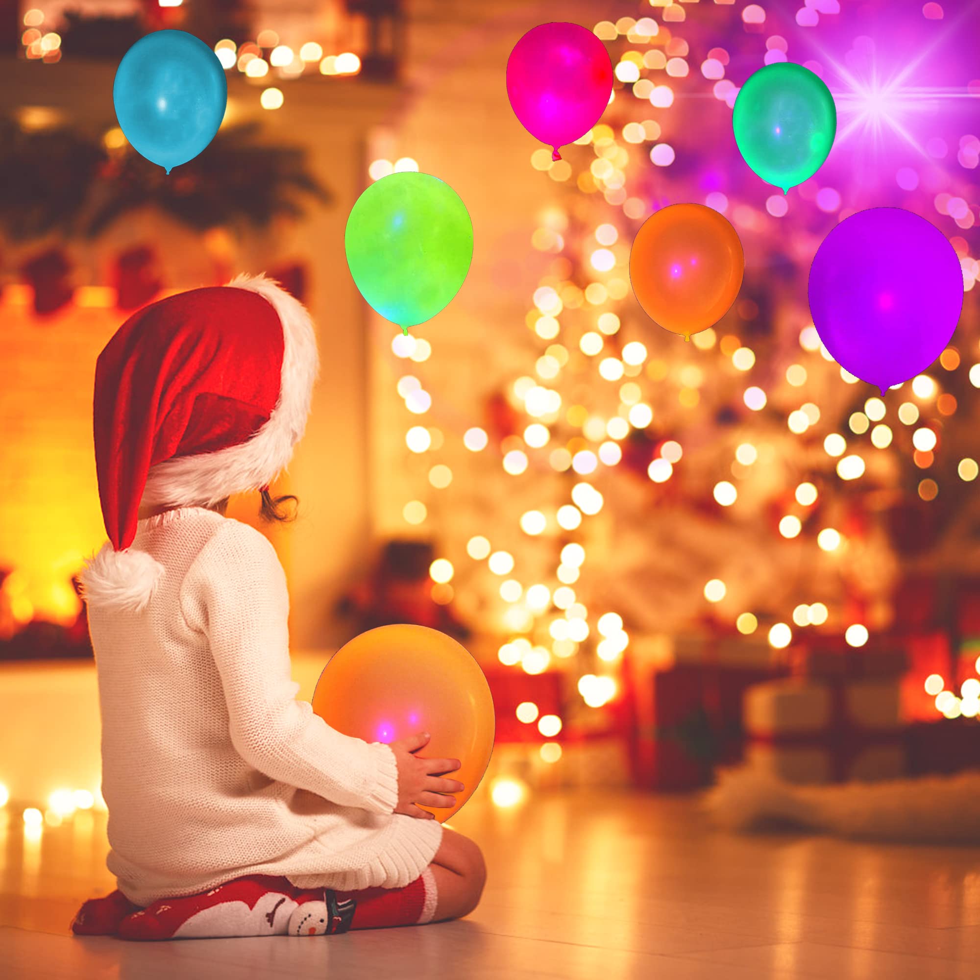 100 Pcs UV Neon Balloons, Neon Glow Party Balloons UV Black Light Balloons Glow in the Dark for Birthday Decorations Wedding Glow Party Supplies Blacklight Reactive Fluorescent