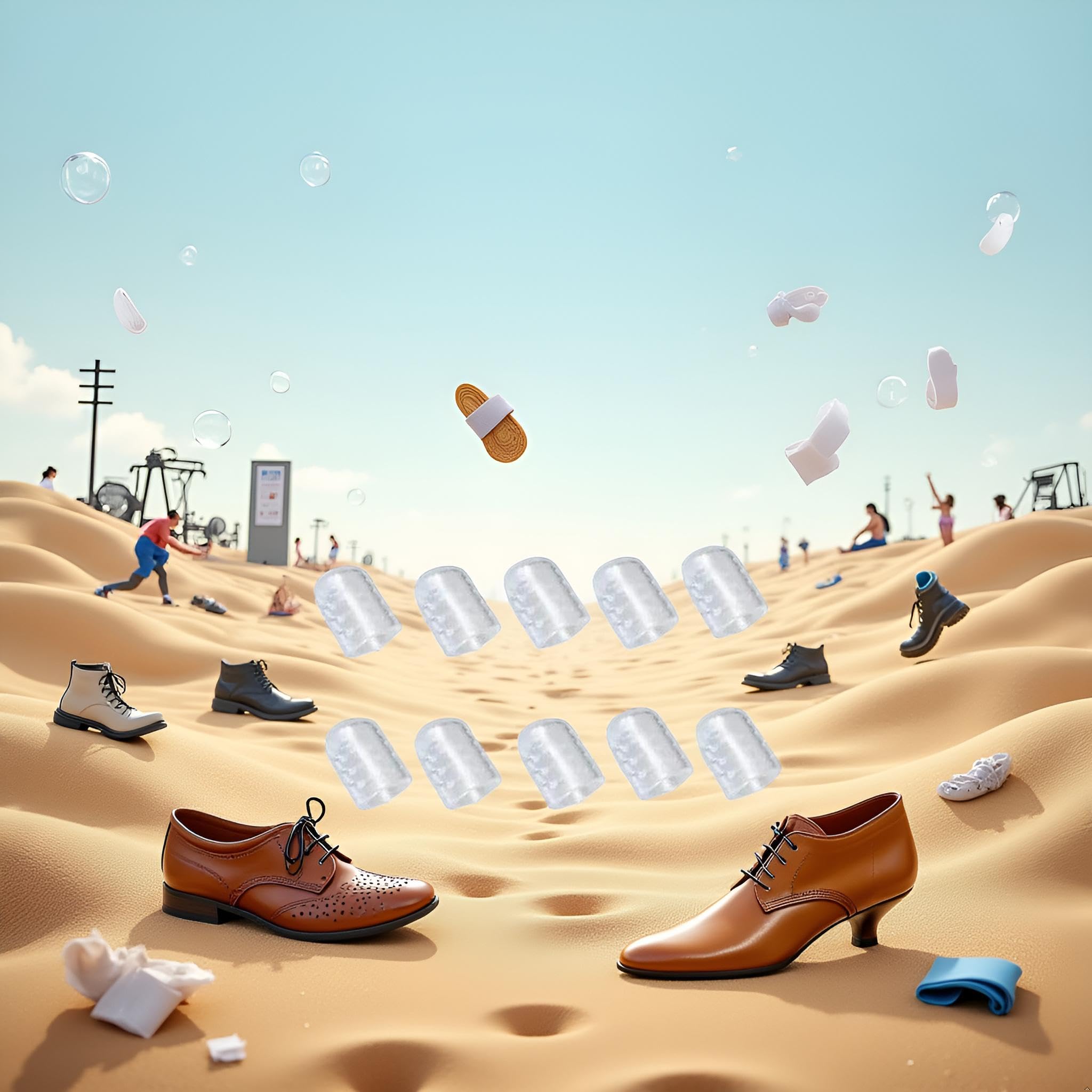 10Pcs Transparent Toe Covers for Women,Breathable Silicone Anti-Friction Toe Protector Clear Gel Little Toe Protectors Toe Sleeves for Blisters,Bunion Pads,Foot Health,Health and Household