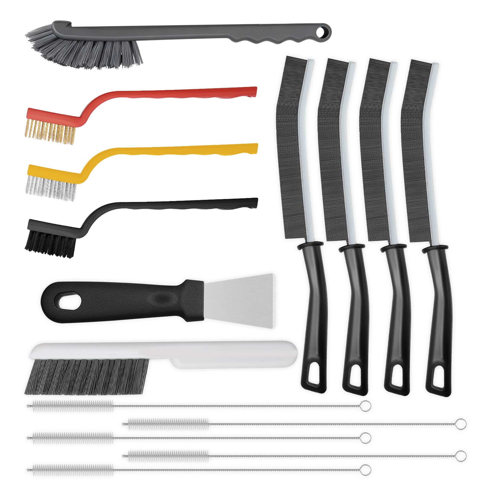 15pcs Crevice Cleaning Brush, Hard Bristle Scrub Brushes Tools, Multifunctional Grout Brush for Home, Bathroom, Ktichen, Window and Corners