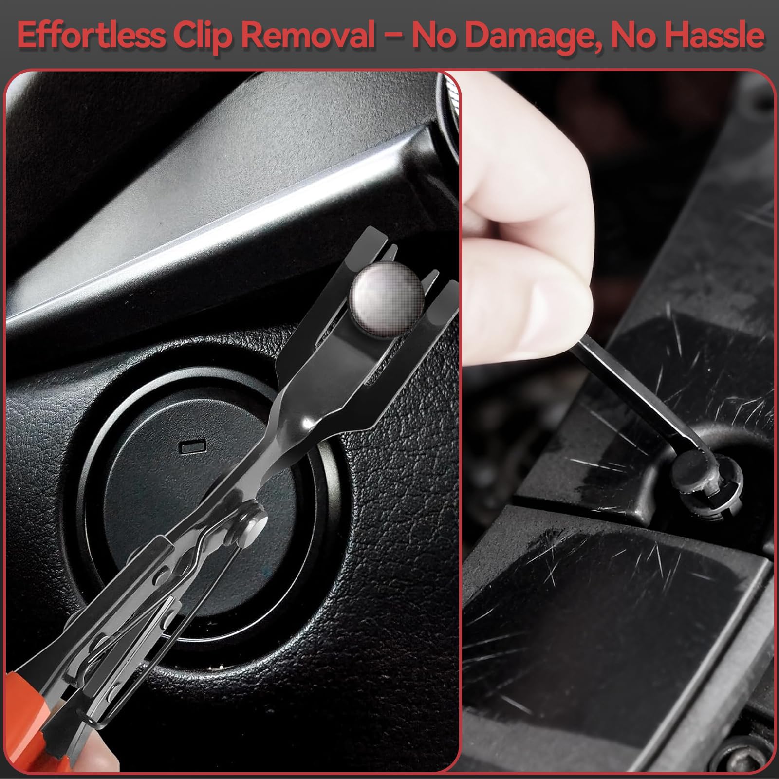 2080PCS Auto Retainer Clips Kit with Fastener Plier, Trim Removal Tools and 3-Layer Organizer Box, 33 Most Common Push Rivets for Car Bumper, Fender, Door Panel and Interior Repair