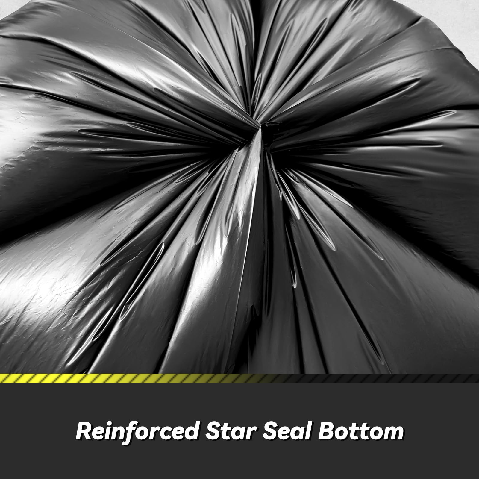 100 Count 55-60 Gallon Trash Bags, Sturdy & Tear-Resistant Commercial Can Liners 55 Gallon, Large Garbage Bags, Large Black Trash Bags for Commercial, Lawn and Leaf Bags