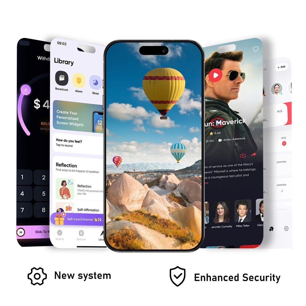 16PROMA X Unlocked Smartphone 6.9" HD Screen 6+256GB Smartphone with 128G Memory Card New System 6800mAh Long Battery Dual SIM/Fingerprint Lock/Face ID/GPS (Black)