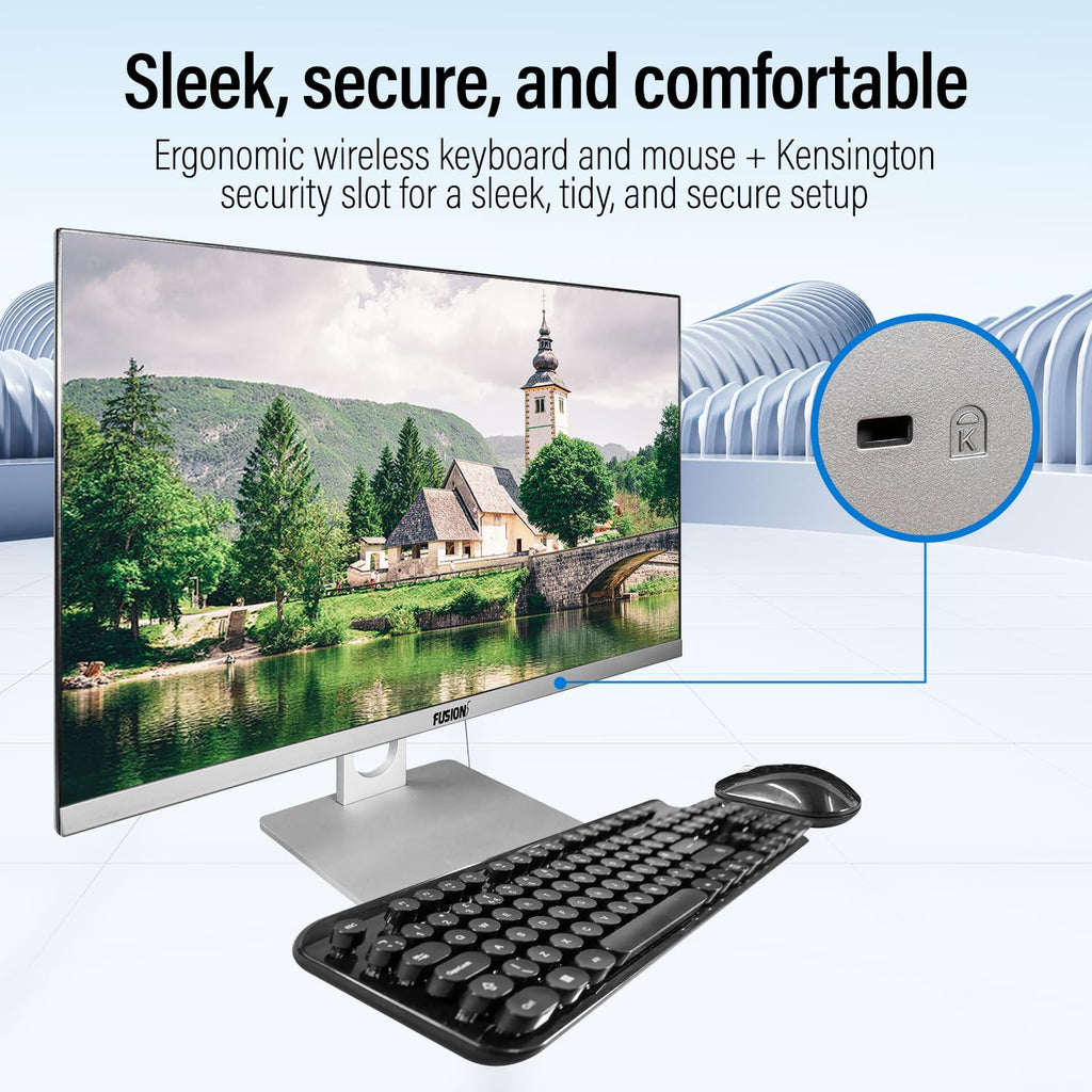 23.8" Full HD All in One PC Desktop Computer (Dec 2025 Release) - 16GB RAM, 512GB SSD, Windows 11, Intel 15th Gen Quad-Core CPU, HDMI, USB 3.0 - AIO PC with Wireless Keyboard, Mouse, 3MP Web Camera