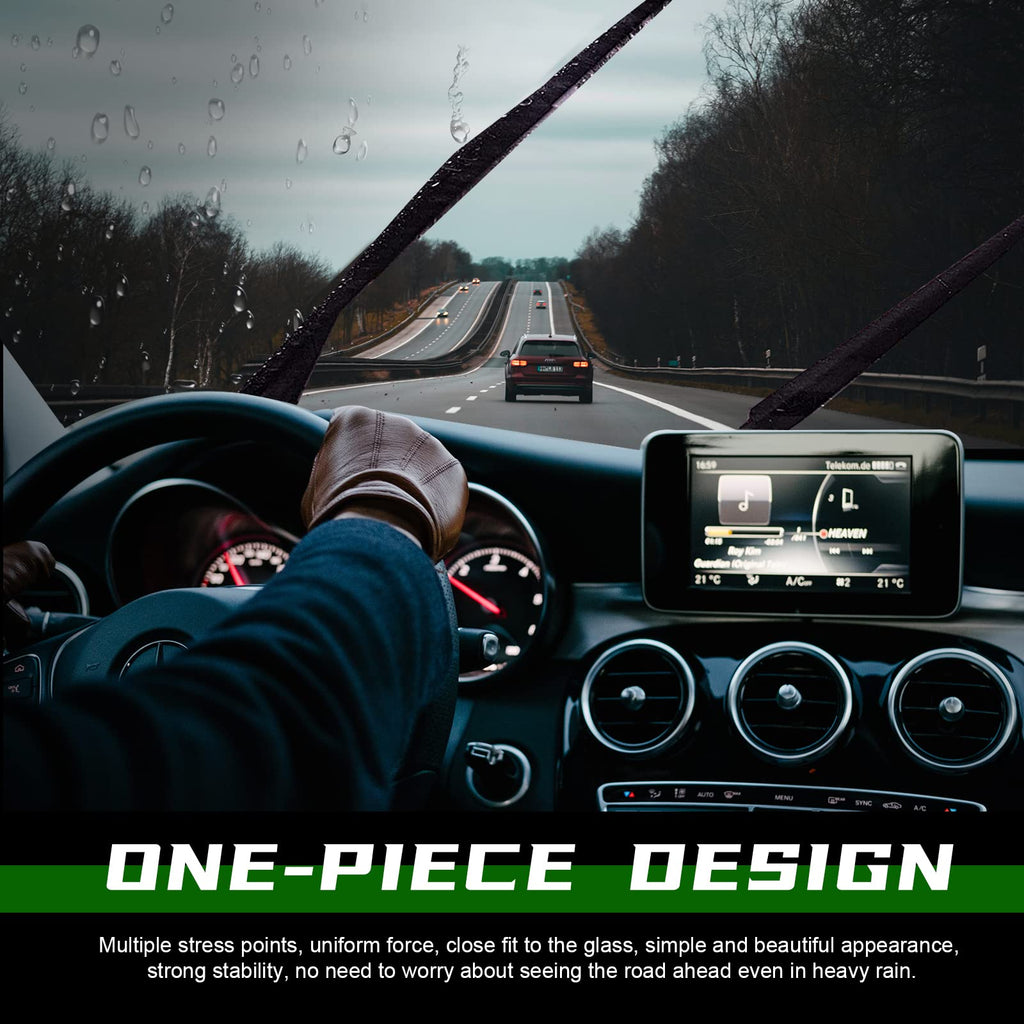 3 Factory Wiper Blade Replacement for Mazda CX-5 CX-9 02/2017-2021 2022 2023 2024 Original Equipment Windshield Window Wiper Blades Set - 24"/18"/14"(Set of 3) Top Lock