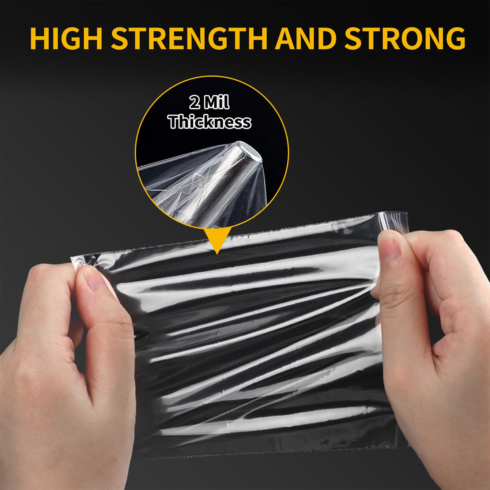 200 Pack Small Plastic Bags For Jewelry, Mini Baggies 4 Assorted Sizes. 2x3 3x3 3x5 4x6 Inch 2 Mil Thick Poly Zipper Lock Bags Clear for Jewelry, Bead, Crafts, Small Parts Storage