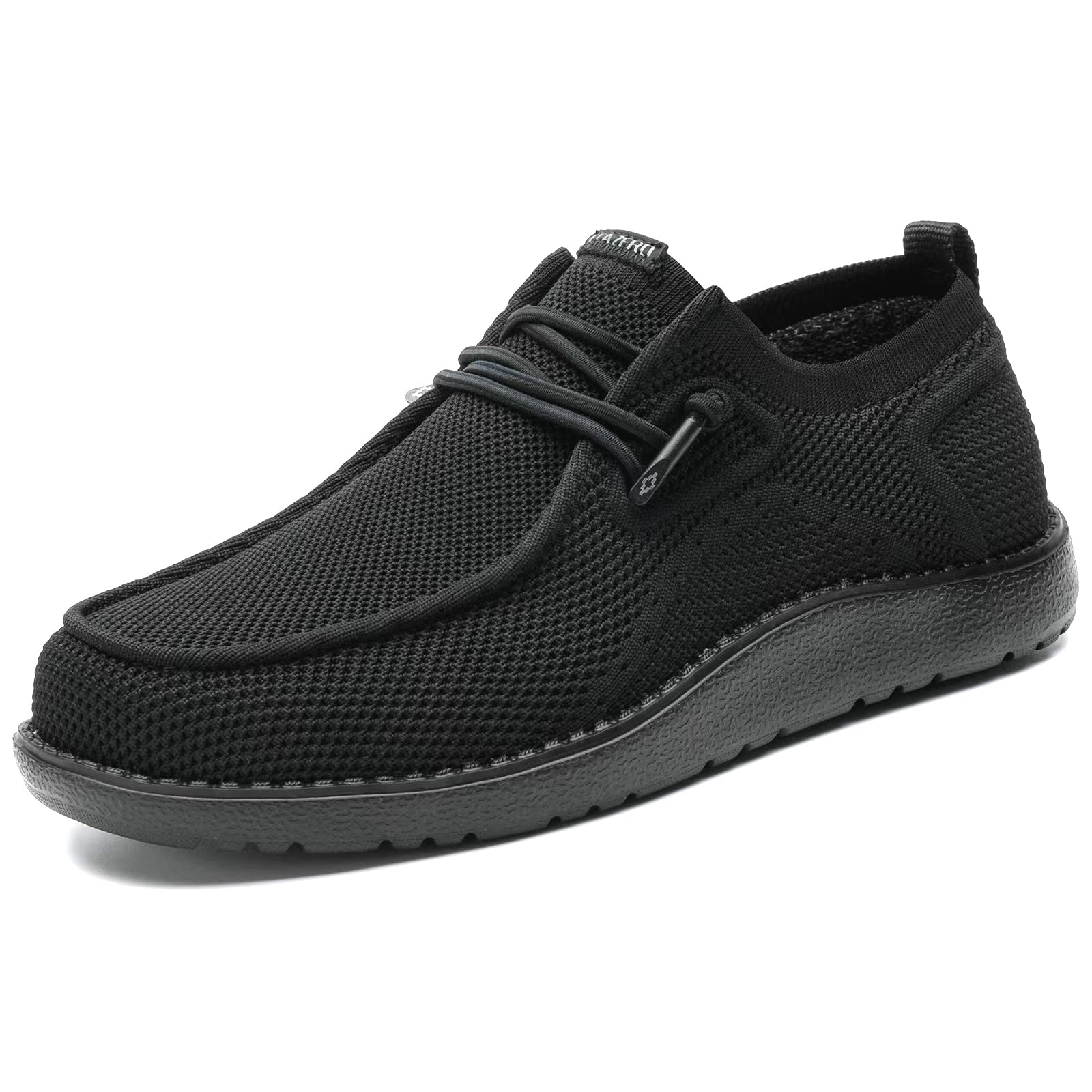 1TAZERO Wide Shoes Slip in Men Orthopedic Shoes Walking Loafers with Arch Support for Wide Fit (Black 12)