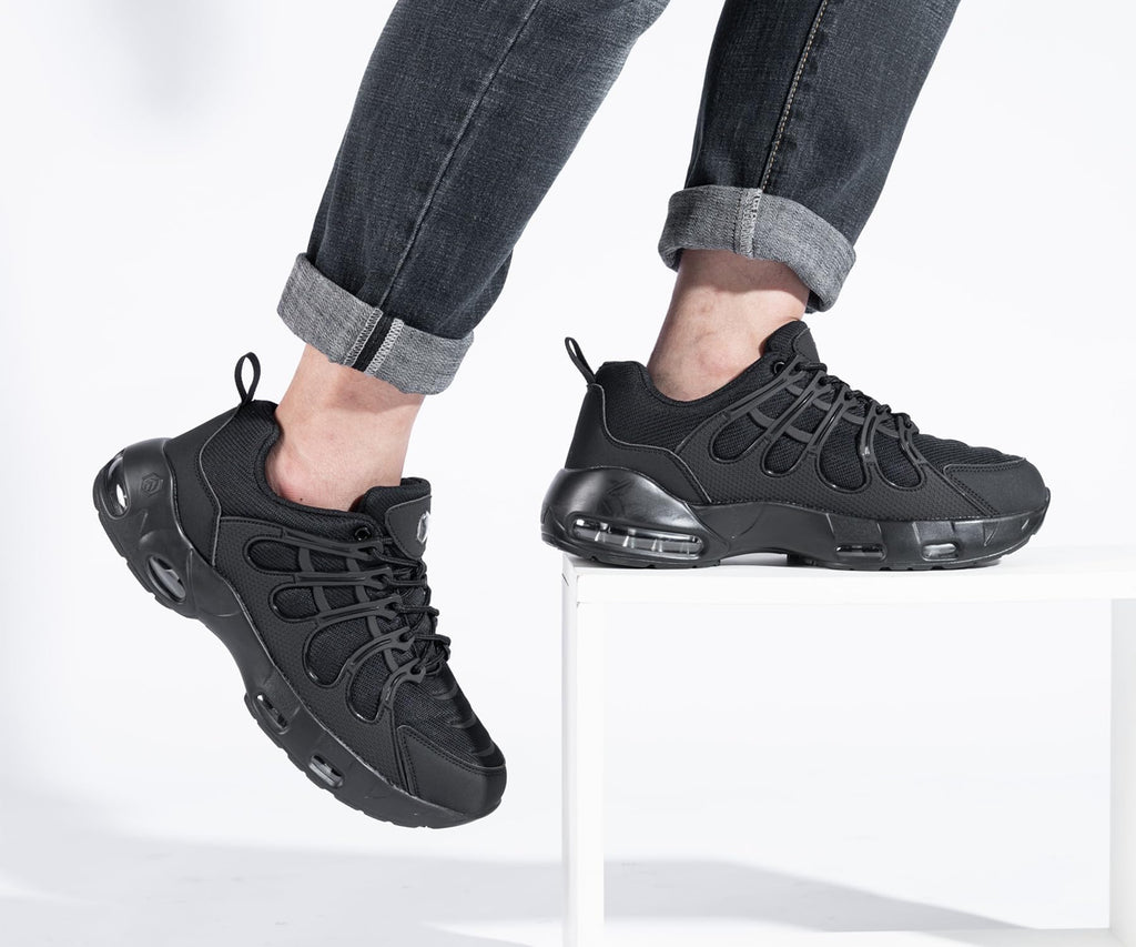 LARNMERN Non Slip Work Shoes for Men Slip Resistant Sneakers Casual Comfort Walking Mens Chef Kitchen Restaurant Breathable Wide Width，Black 10.5 Wide