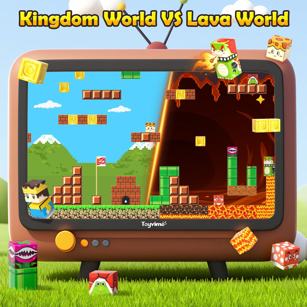 100PCS Magnetic Blocks Magnetic Building Blocks Sensory Toys for Kids Ages 3-5 6-8 8-12 Kids Game Toys for 3+ Year Old Boys & Girls, 3 4 5 6 7 8 9 10 Year Old Boy Birthday Gift Easter Basket Stuffers