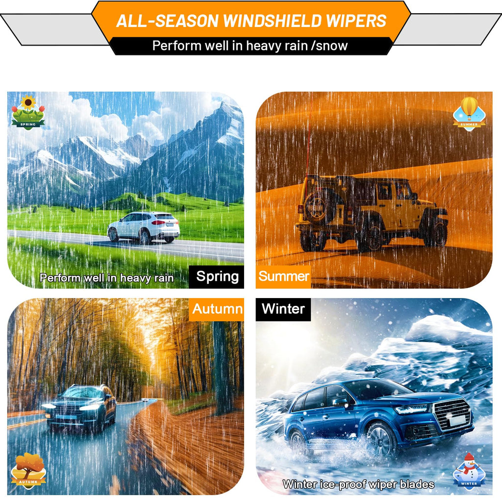 3 Wiper Blades Replacement for Ford Explorer 2011-2018 2019 2020 2021 2022 2023 2024,Original Equipment Replacement Front and Rear Windshield Wiper Blade - Pinch Tab 26"/22"/11" (Set of 3)