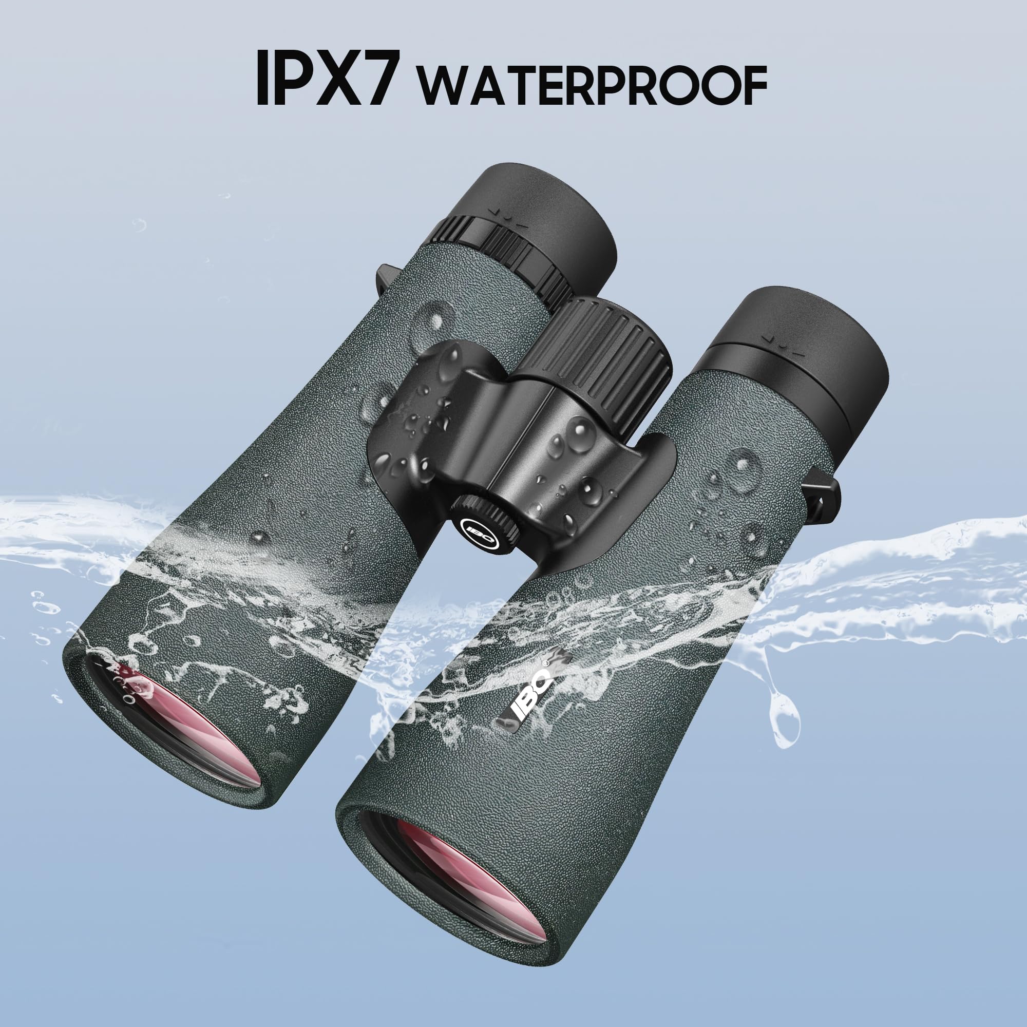 12x50 UHD Binoculars for Adults High Powered with Upgraded Phone Adapter - Large View, Lightweight, IPX7 Waterproof - Binoculars for Hunting Bird Watching Travel Cruise