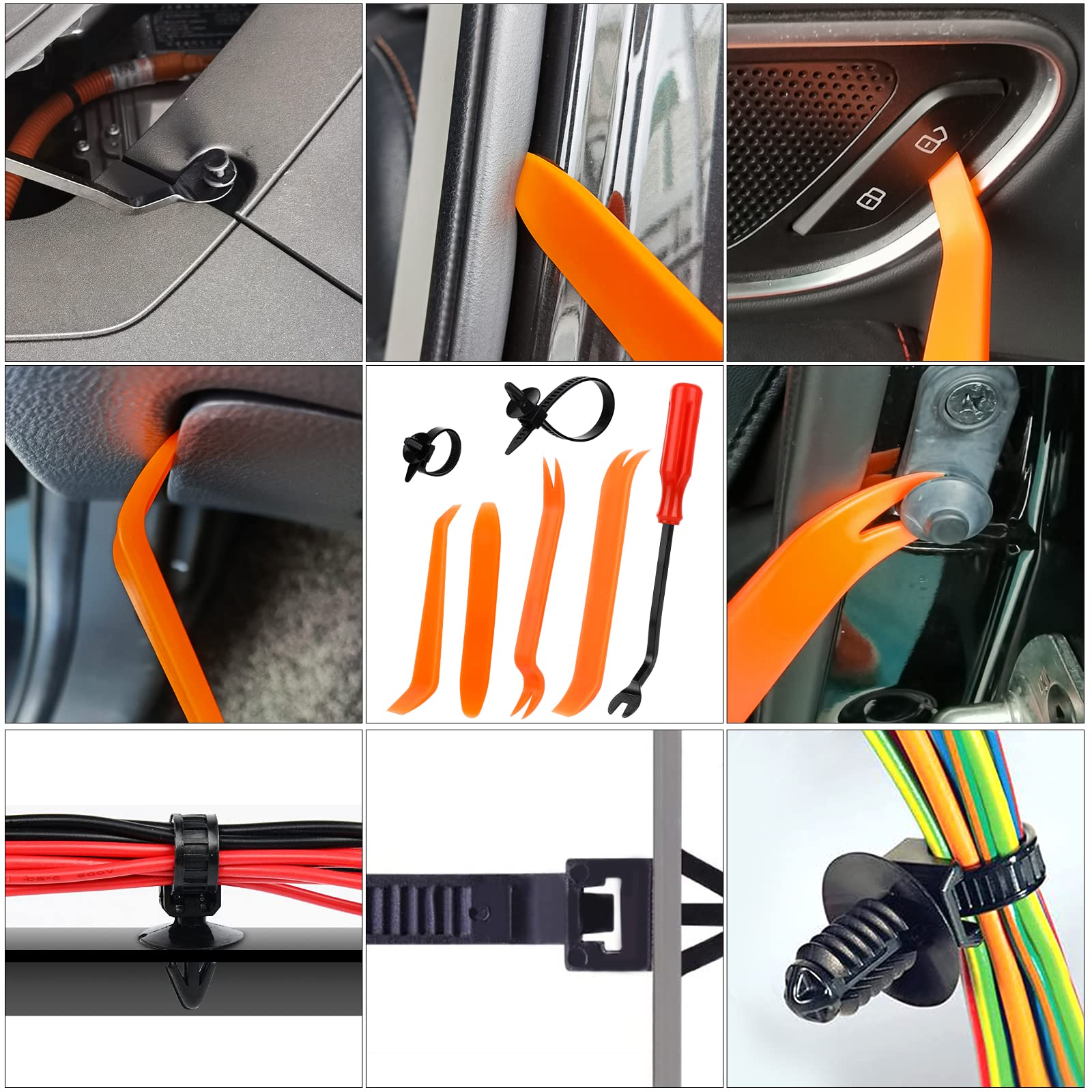 1365Pcs Car Push Retainer Clips Body Clips Plastic Fasteners Kit Fender Rivet Clips 44 Most Popular Sizes Nylon Auto Push Pin Rivets Set for Toyota GM Ford Honda Acura Chrysler,red