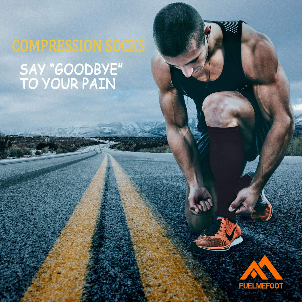 3 Pack Compression Socks For Women Men Knee High Socks 15-20mmHg soccer socks fun copper ankle thick stockings women 10-13 gifts christmas accessories